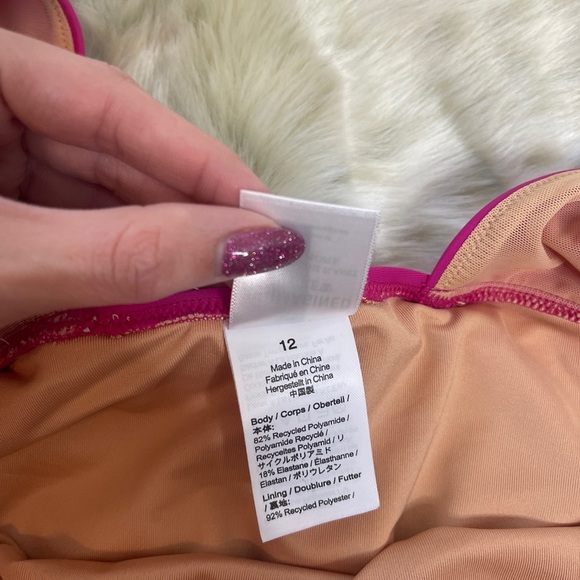 NWOT J. Crew Pink One Piece Swimsuit High-Cut Design - Picture 4 of 4